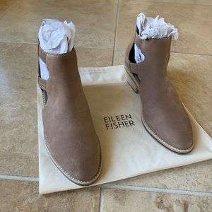 NEW Vanda Tumbled Nubuck Bootie Eileen Fisher